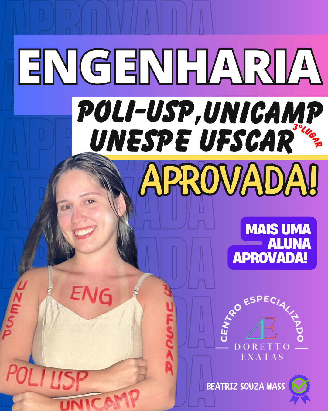 Aprovação em Engenharia USP, UNICAMP, UNESP e UFSCar
